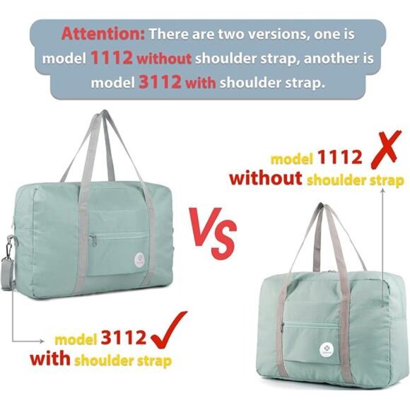 For Spirit Airlines Personal Item Bag 18x14x8 Foldable Travel Duffel Bag Tote - Picture 4 of 7